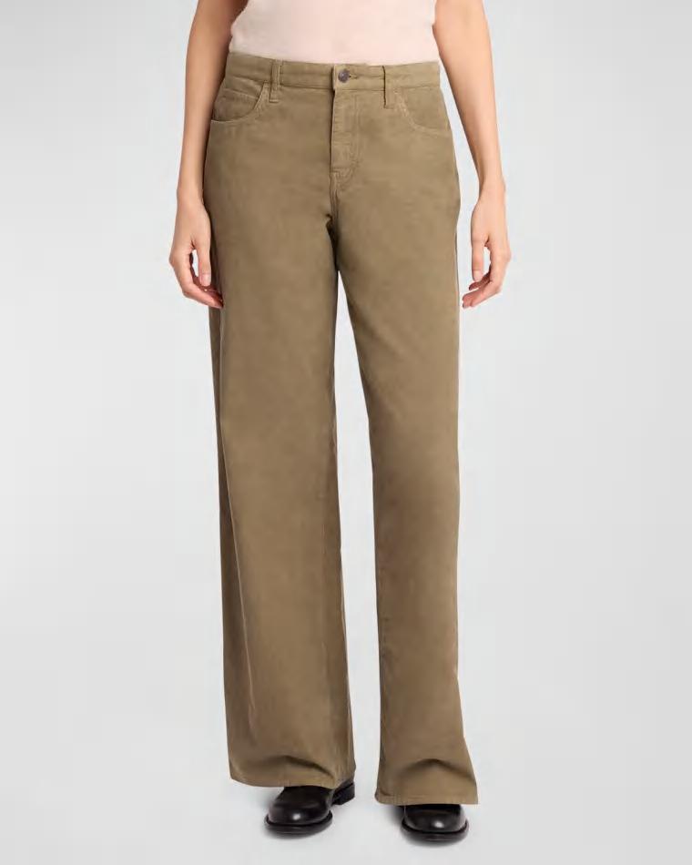 Eglitta Corduroy Straight-Leg Pants by THE ROW