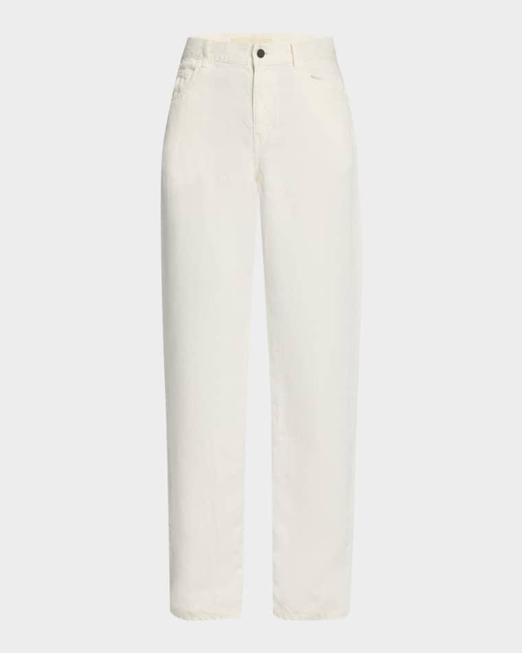 Eglitta Straight-Leg Linen Jeans by THE ROW