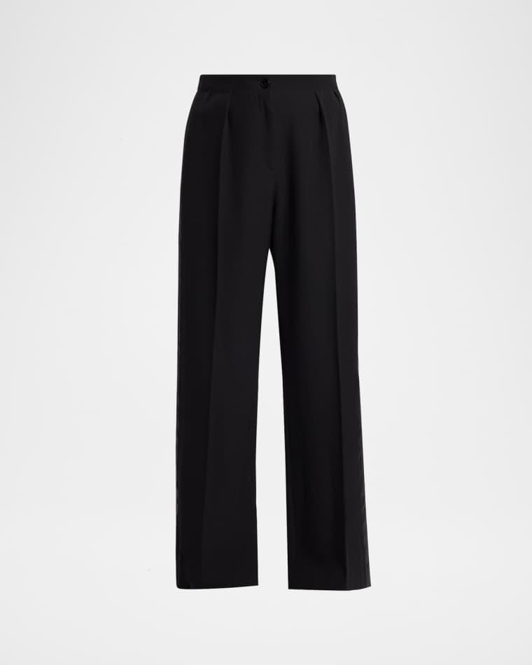 Felicita Double Pleated Wide-Leg Tuxedo Pants by THE ROW