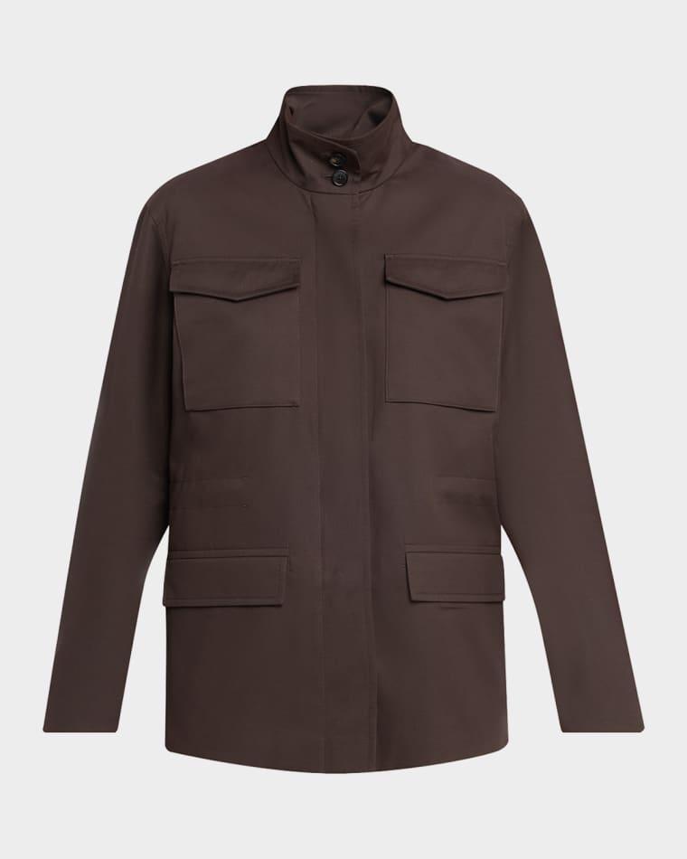 Floriane Cotton-Cashmere Utility Jacket by THE ROW