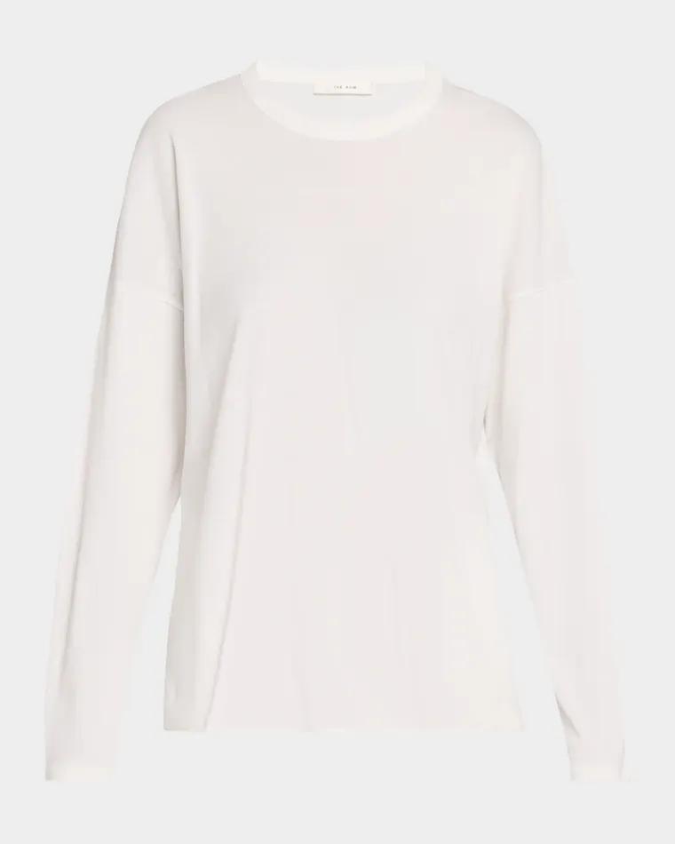 Floris Cotton Long-Sleeve Top by THE ROW