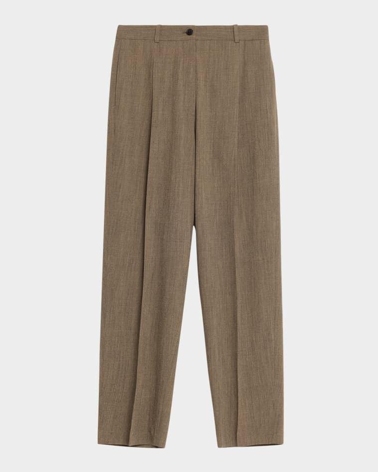 Gianni Wool Pleated Tapered-Leg Pants by THE ROW