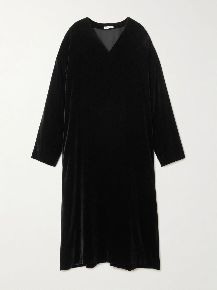 Heloise silk-velvet midi dress by THE ROW