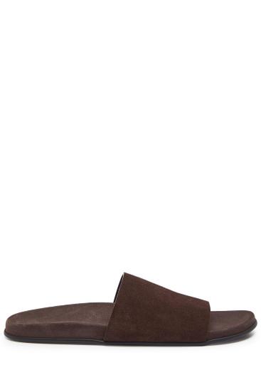 Hugh suede sliders by THE ROW