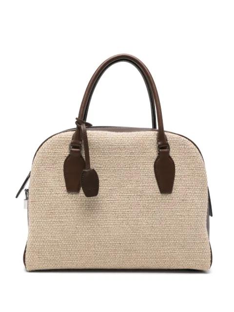 India leather-trim tote bag by THE ROW