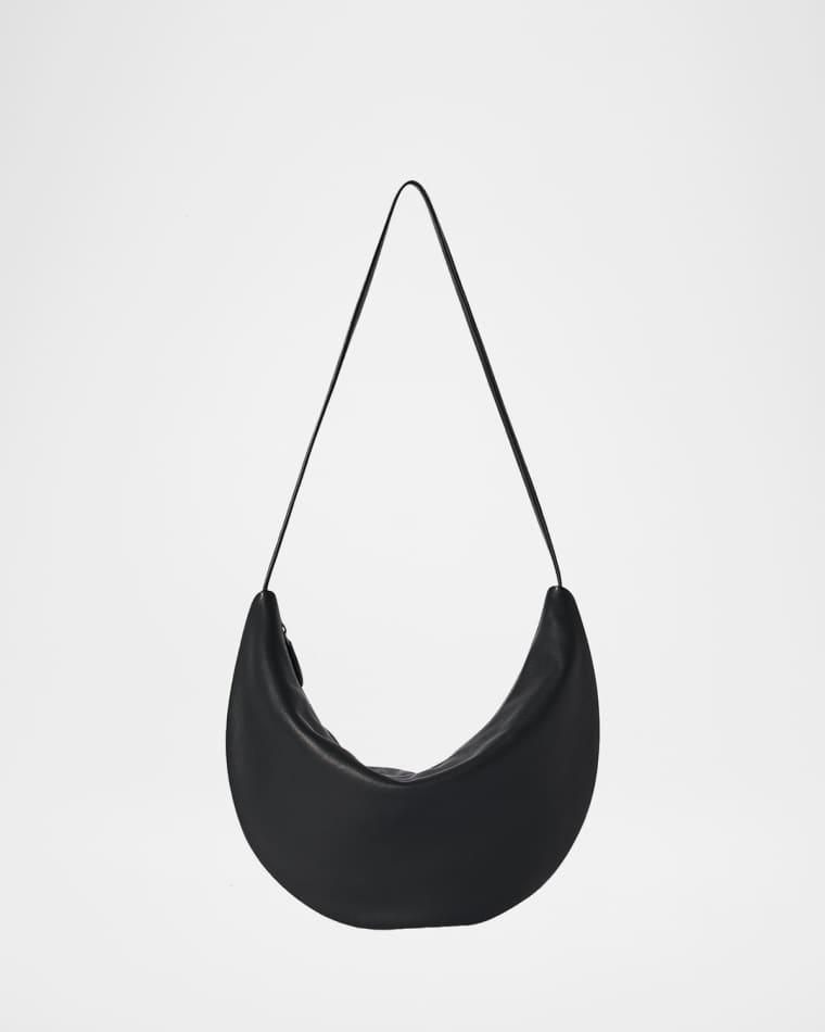 Izzy Small Crescent Shoulder Bag in Leather by THE ROW