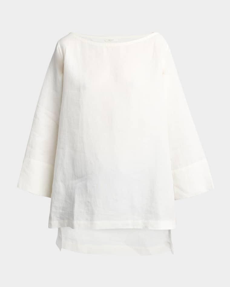 Junia Boat-Neck Linen Top by THE ROW