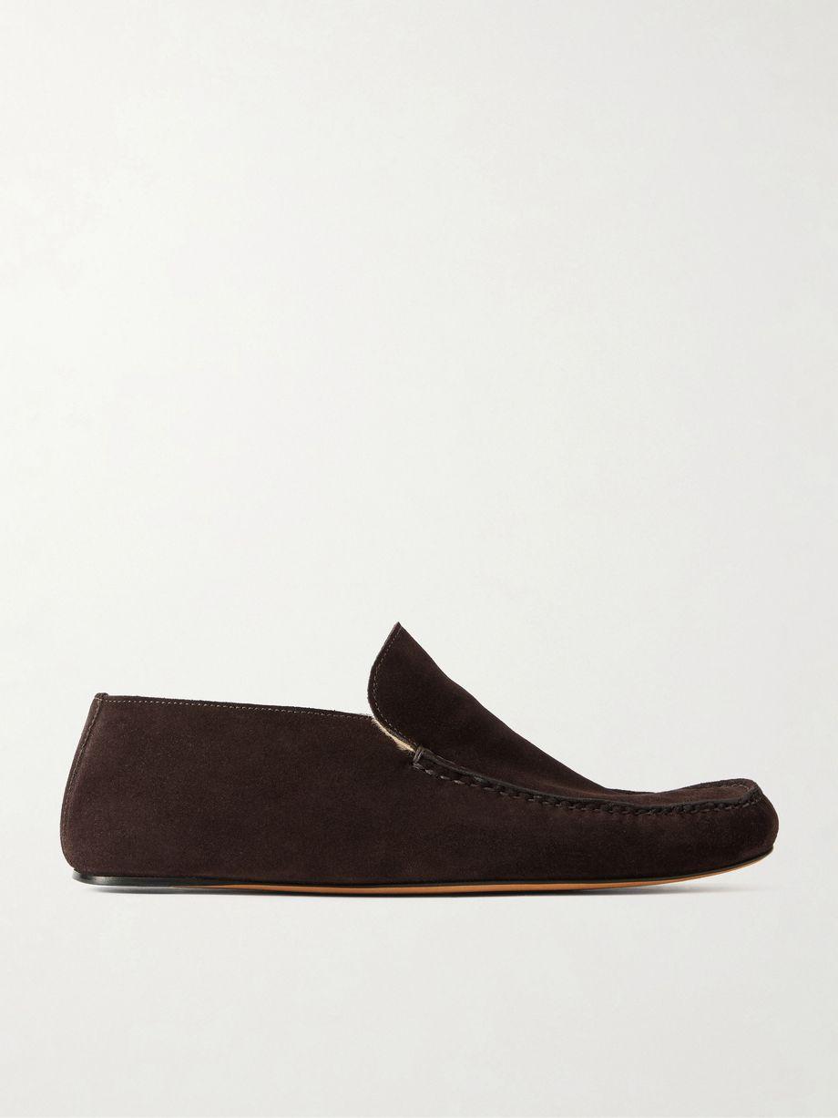 Leo shearling-lined suede loafers by THE ROW