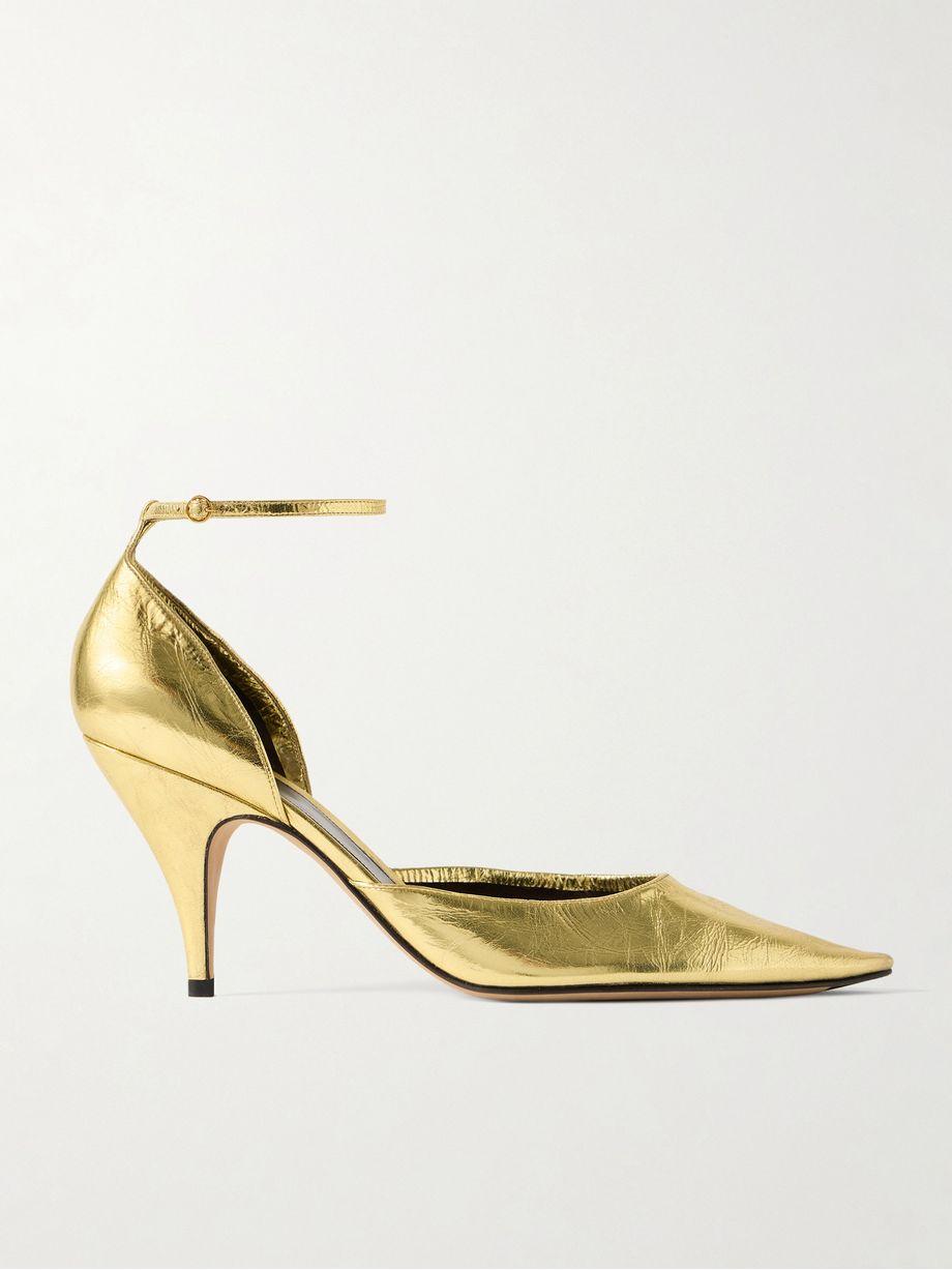 Liisa d'Orsay metallic crinkled-leather pumps by THE ROW