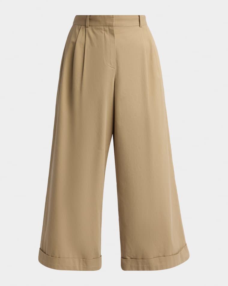 Lior Cotton & Cashmere Wide-Leg Pants by THE ROW