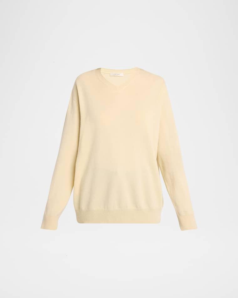 Migeia V-Neck Cashmere Sweater by THE ROW