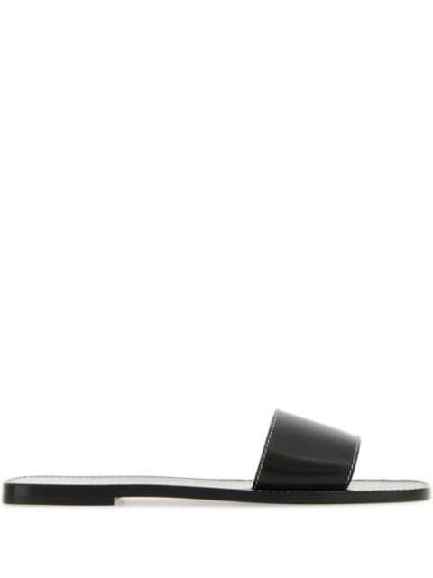 Milla leather slides by THE ROW