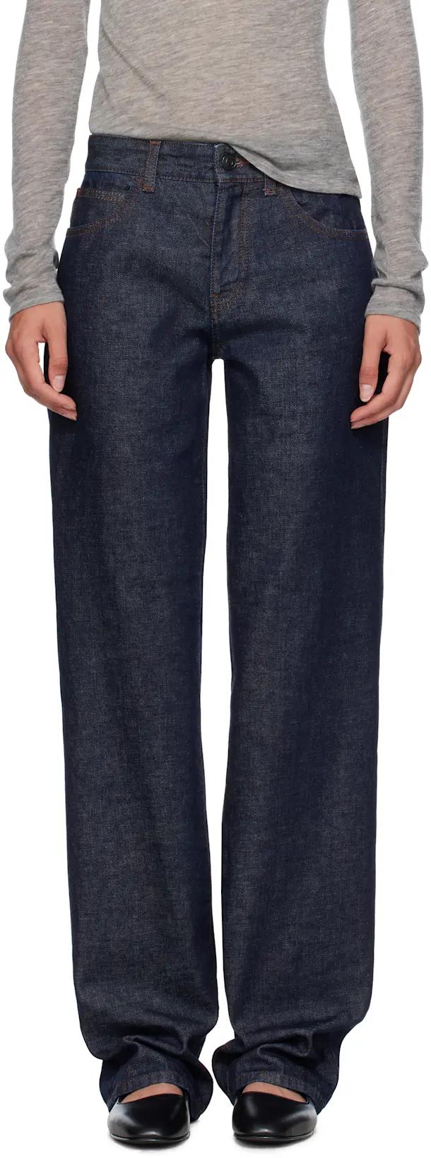 Navy Carlyl Jeans by THE ROW