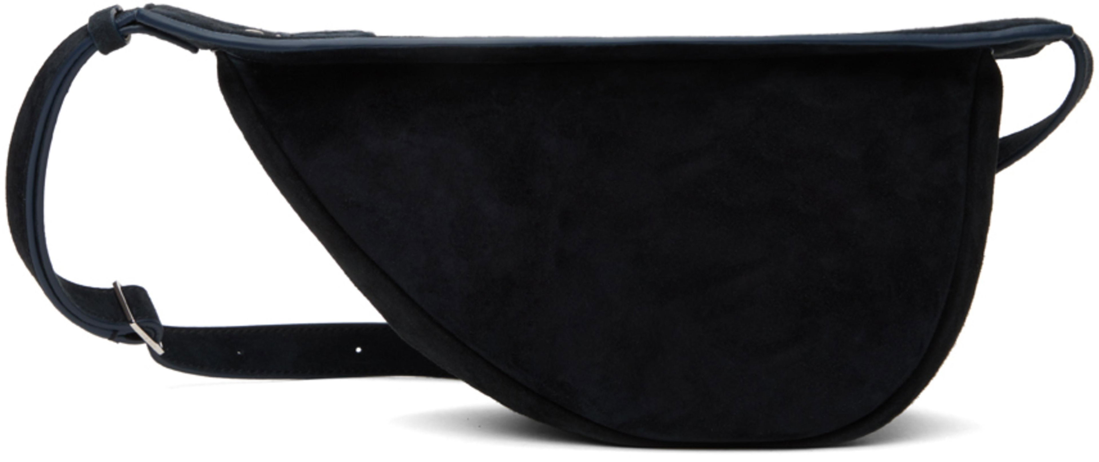 Navy Small Slouchy Banana Bag by THE ROW