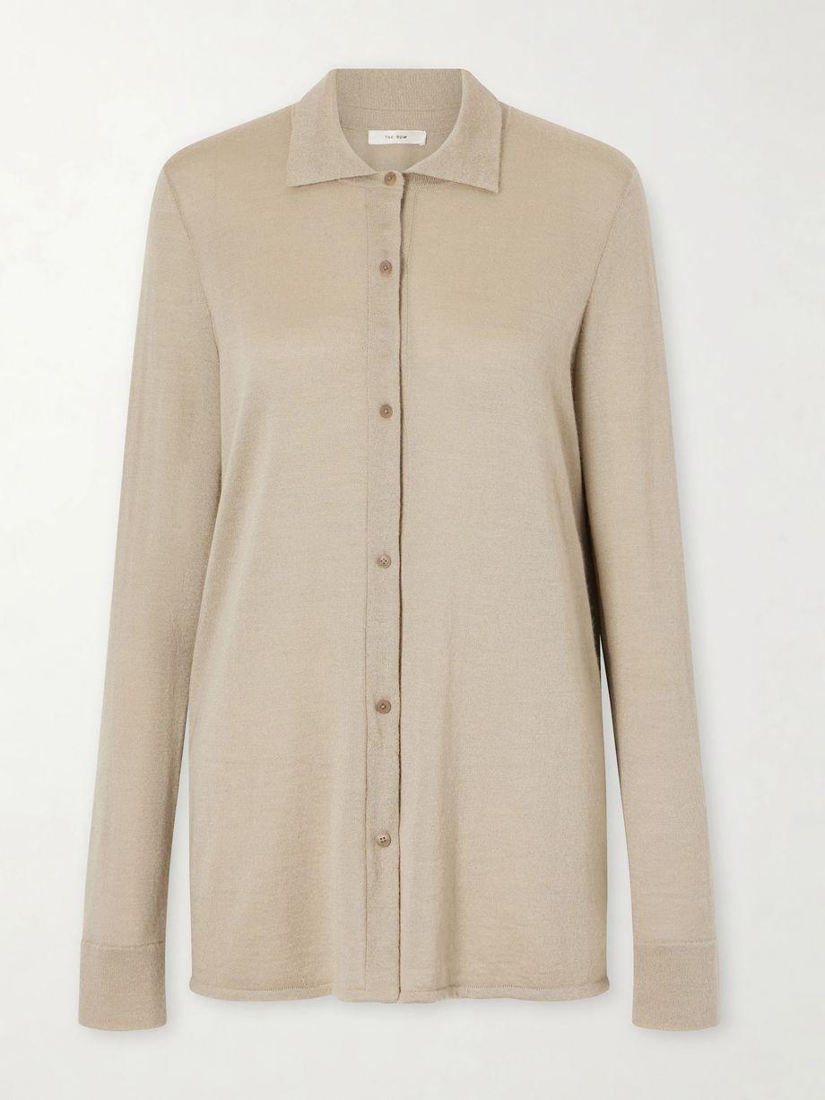 Ocari cashmere and silk-blend polo knit by THE ROW