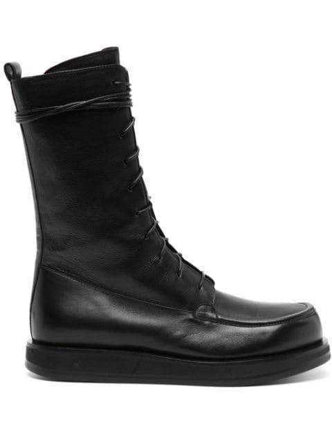 Patty leather Combat boots by THE ROW