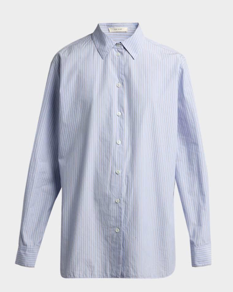 Sisilia Striped Cotton Poplin Button-Front Shirt by THE ROW