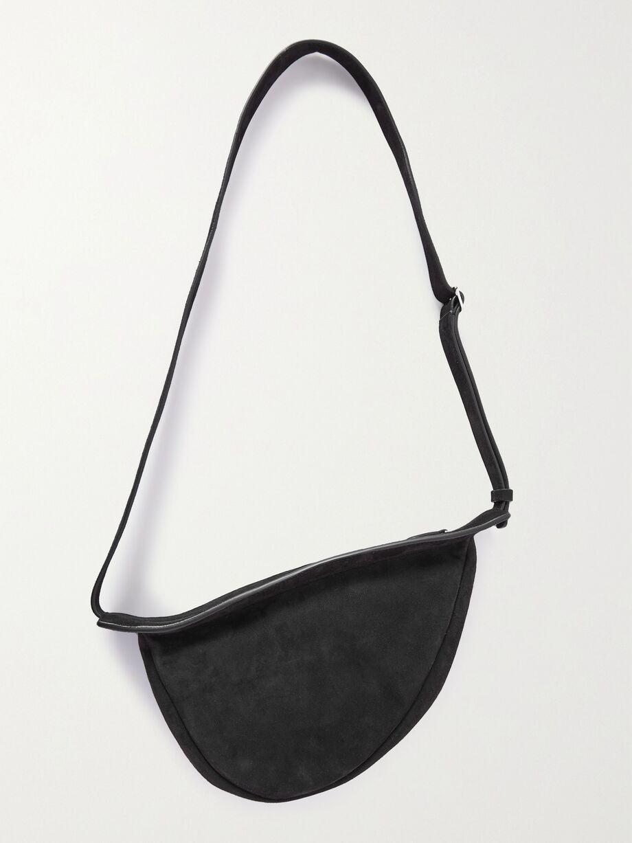 Slouchy Banana small suede shoulder bag by THE ROW
