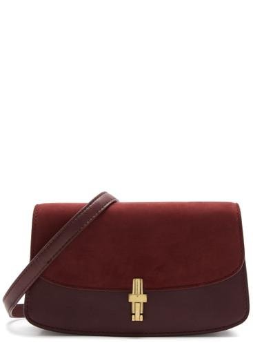 Sofia nubuck and leather cross-body bag by THE ROW