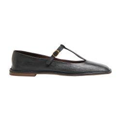 Square T-strap ballerinas by THE ROW