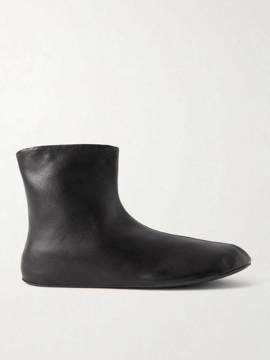 Stella leather and shearling ankle boots by THE ROW