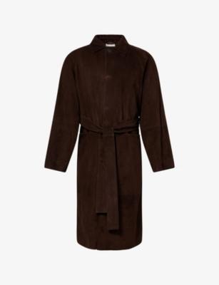 Thaddeus Belted Suede Coat by THE ROW