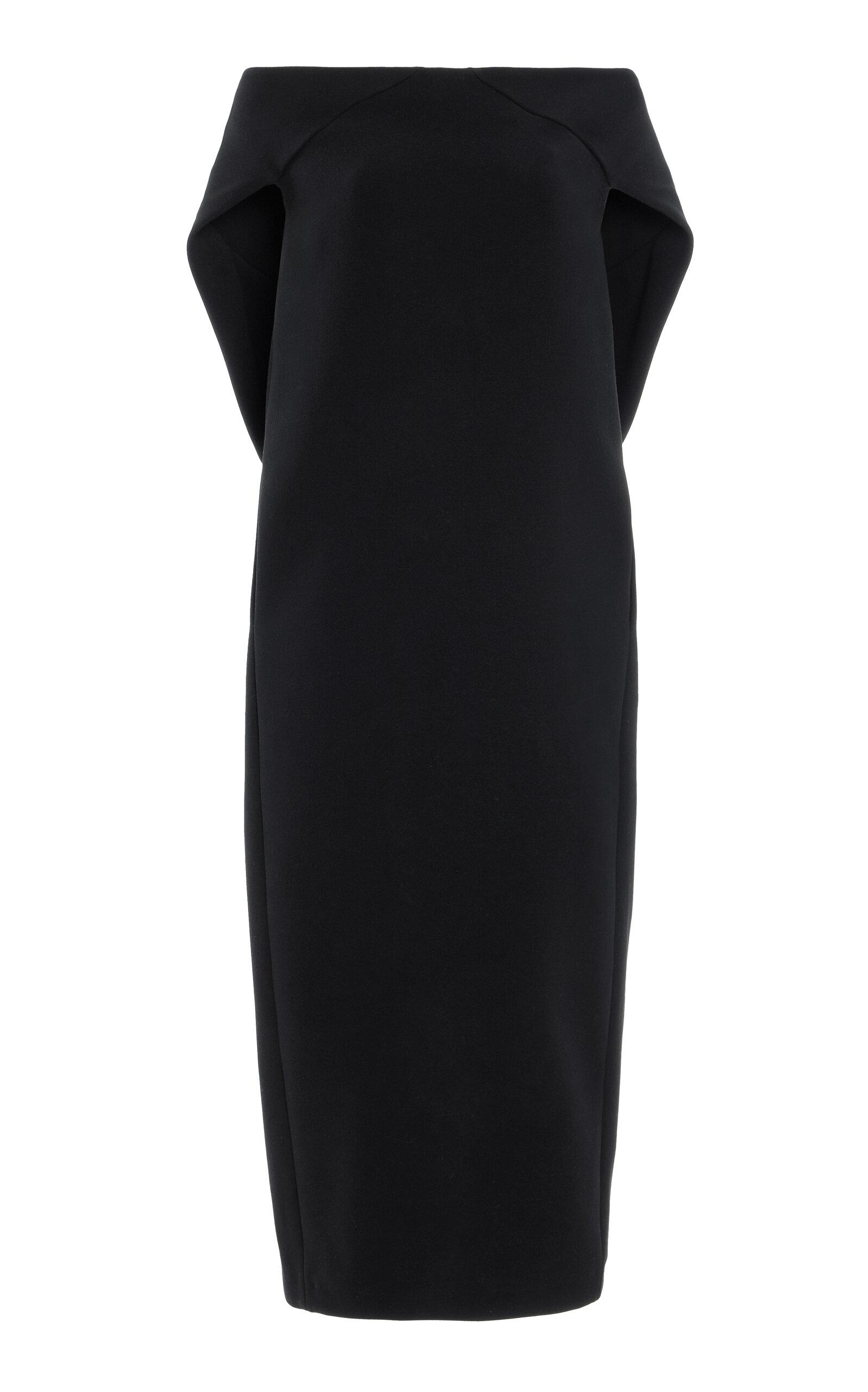 The Row Anitas Cape-Detailed Wool Gabardine Midi Dress - Moda Operandi by THE ROW