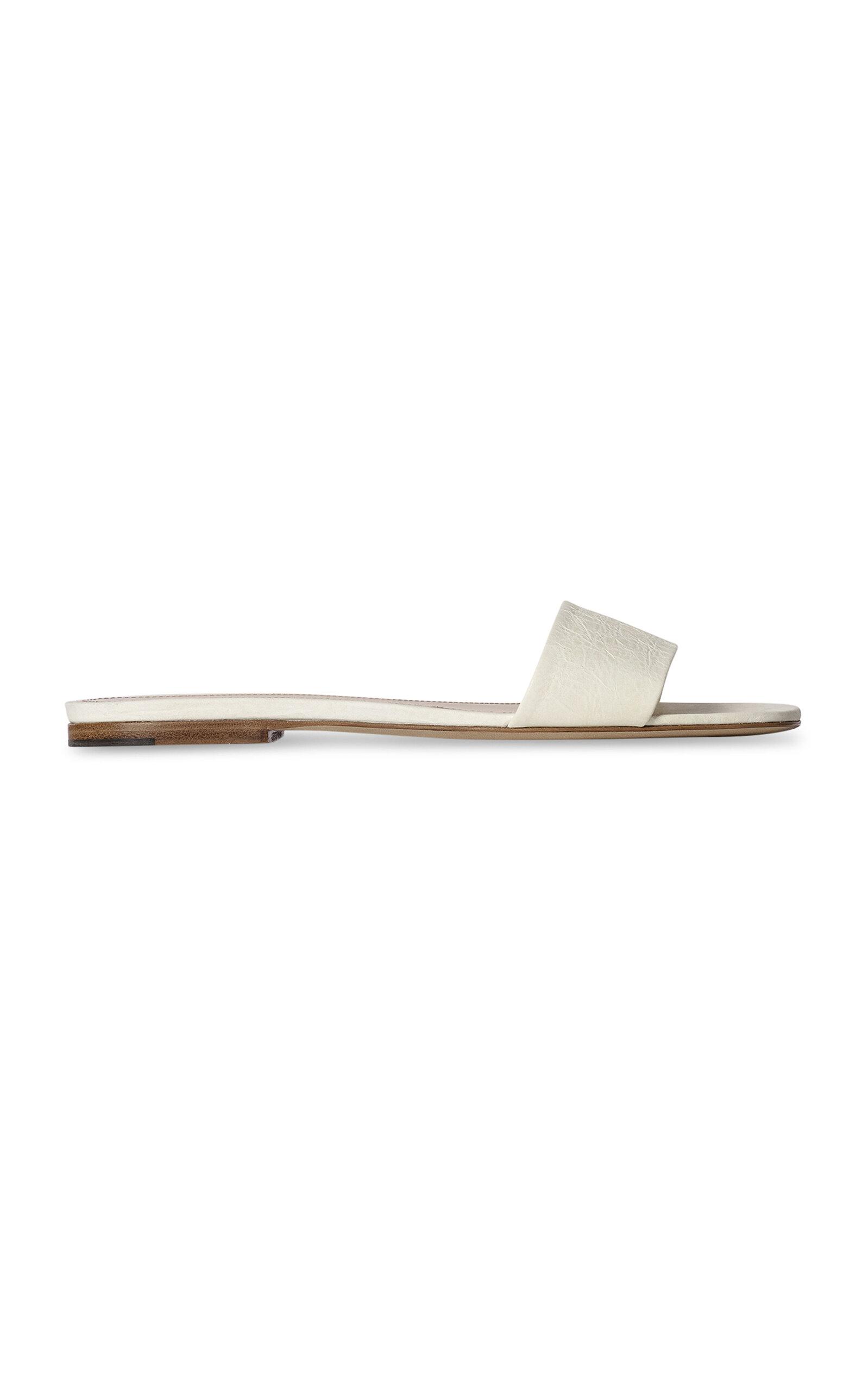 The Row Ann Leather Slides - Moda Operandi by THE ROW