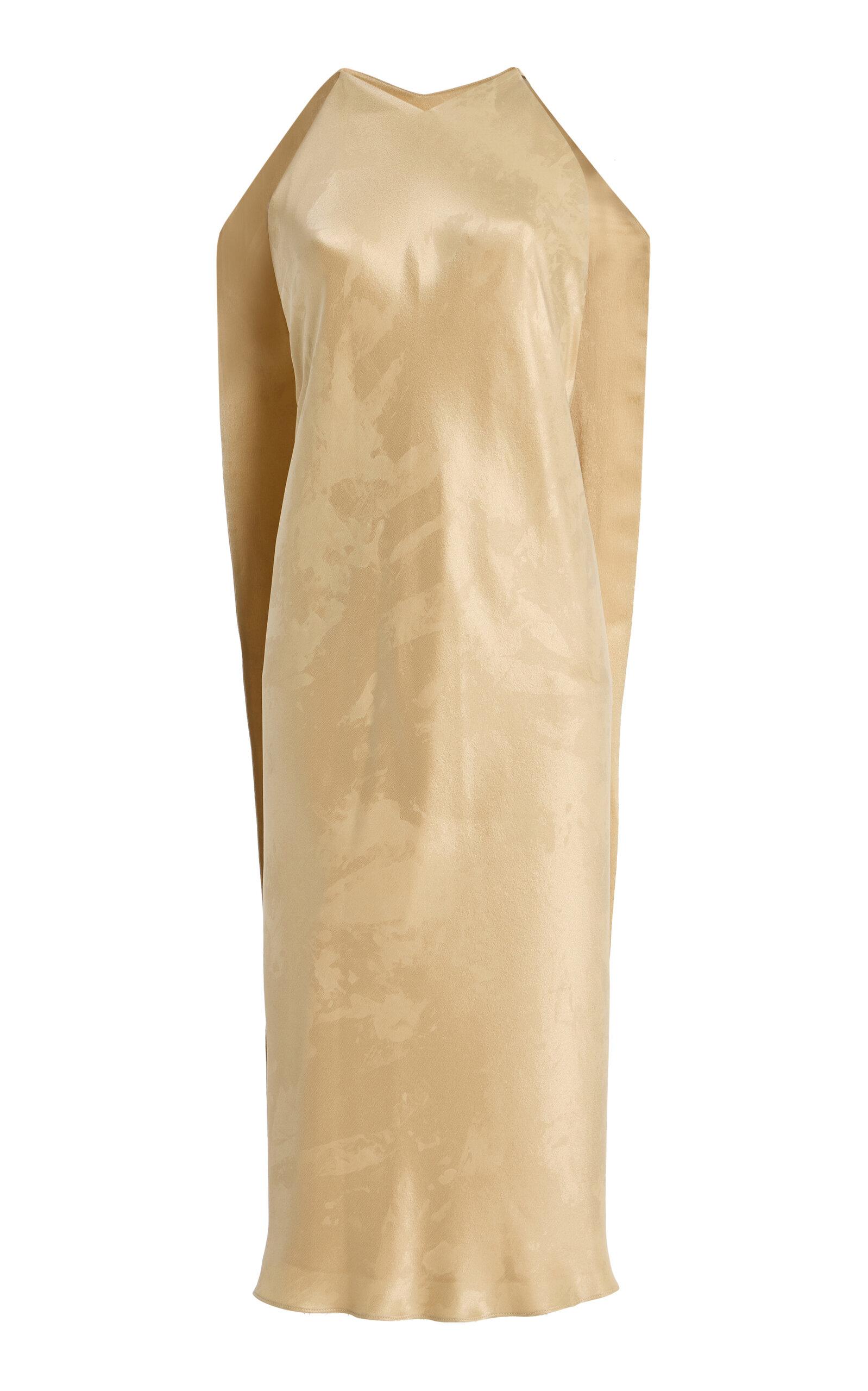The Row Baras Silk Midi Cape Dress - Moda Operandi by THE ROW