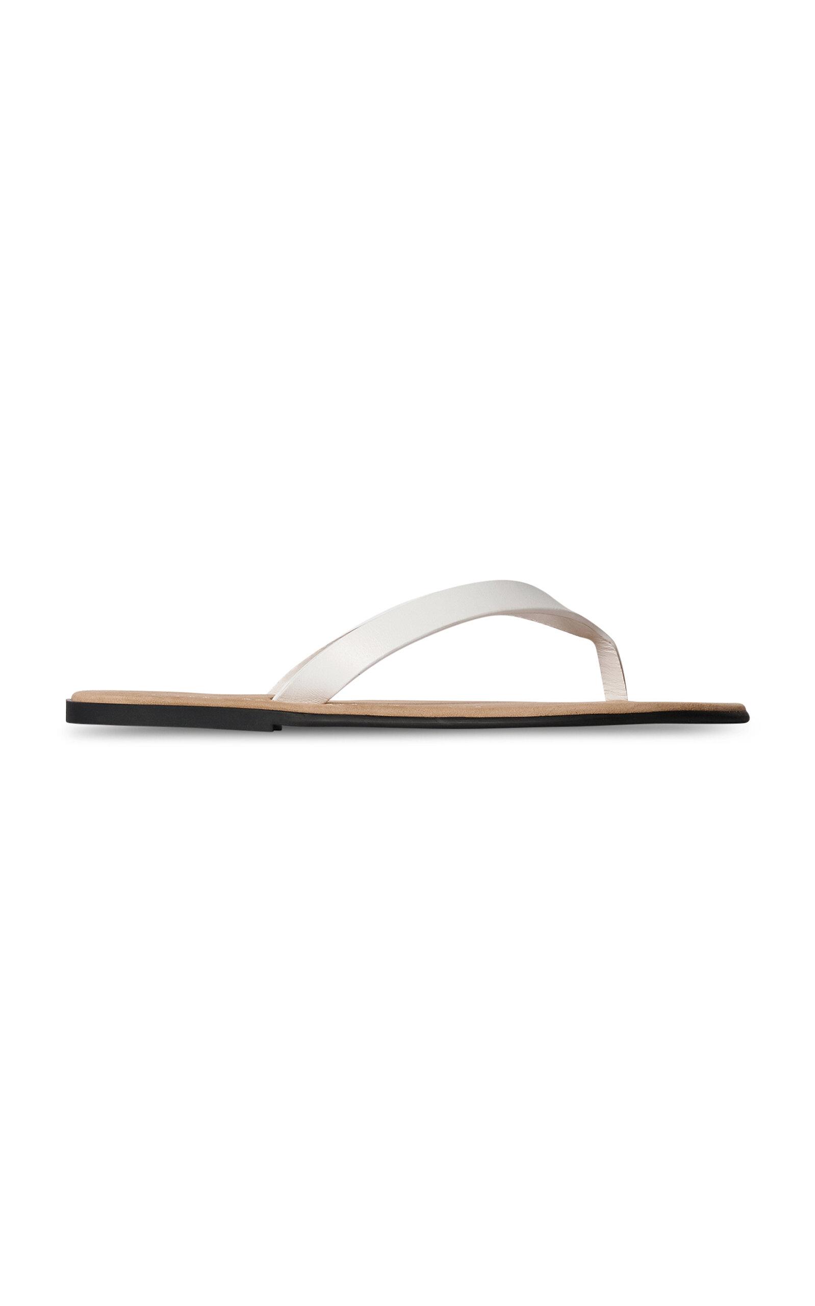 The Row Beach Leather Flip Flops - Moda Operandi by THE ROW
