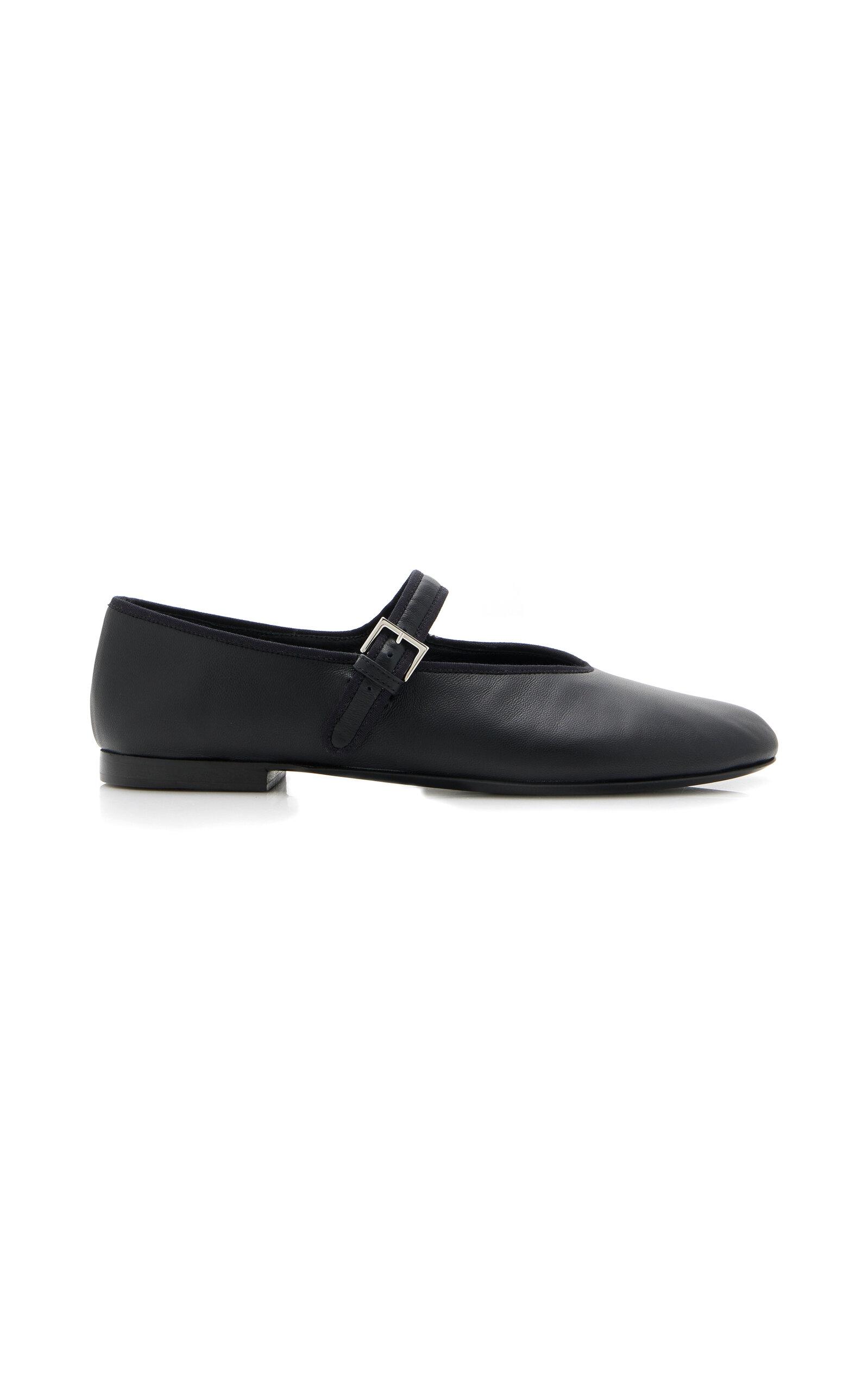 The Row Boheme Leather Mary Jane Flats - Moda Operandi by THE ROW