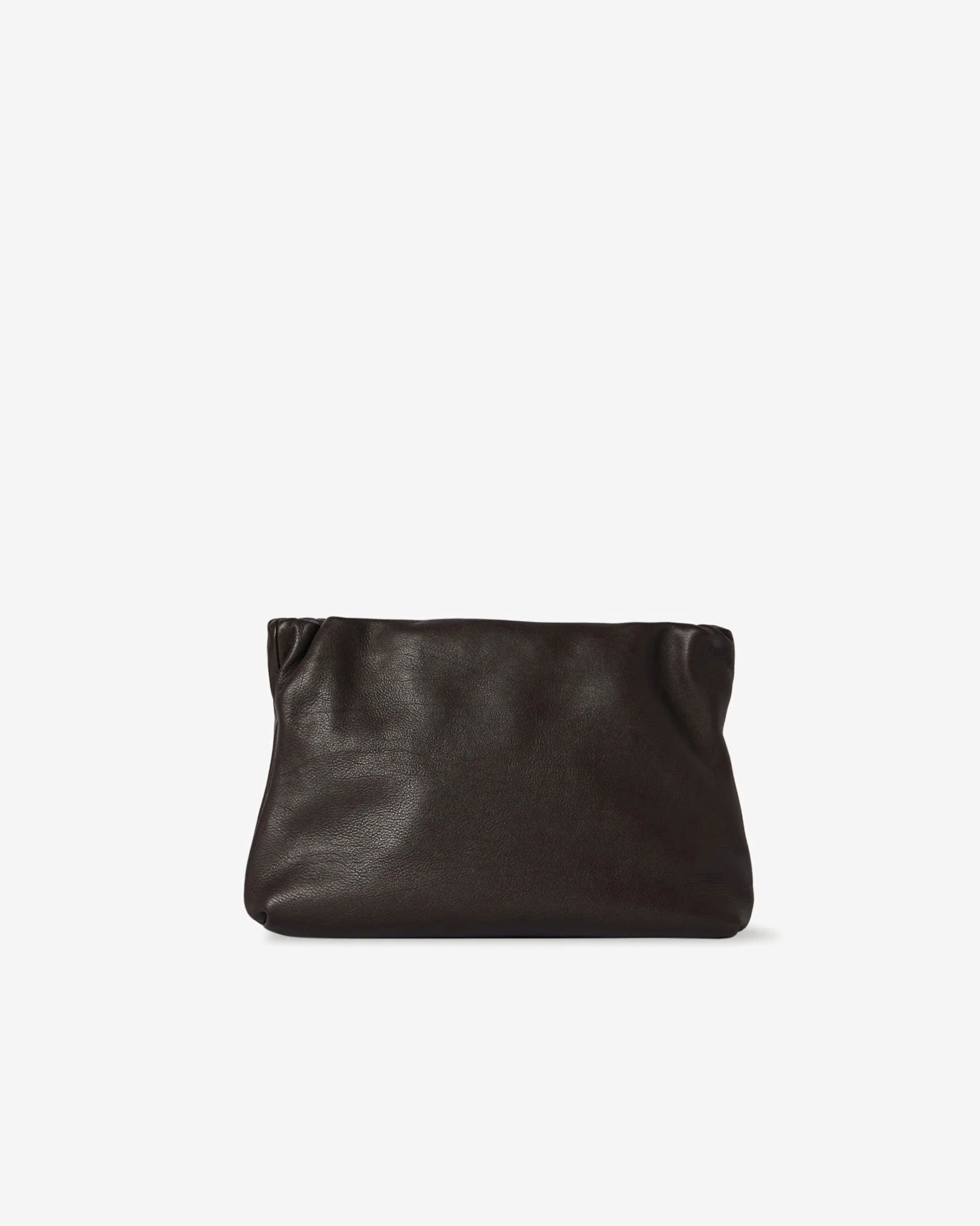 The Row - Bourse Clutch Bag - (Dark Brown) by THE ROW