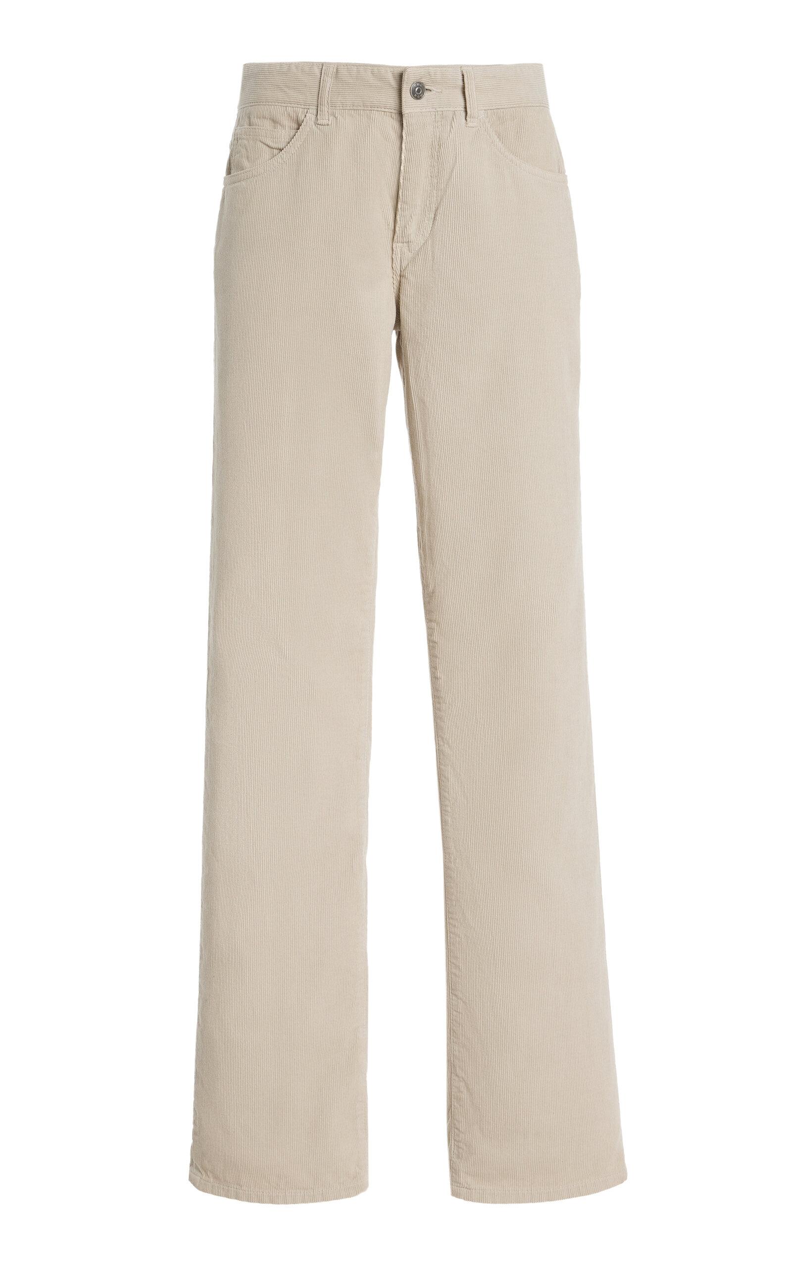 The Row Carlyl Corduroy Mid-Rise Straight-Leg Jeans - Moda Operandi by THE ROW