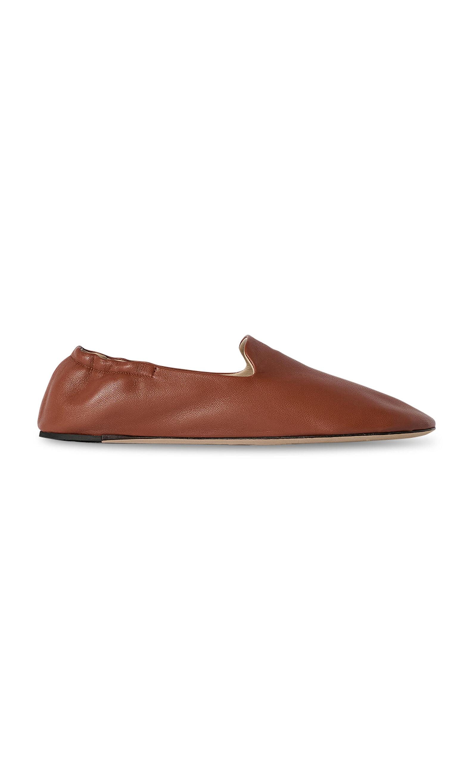 The Row Casa Leather Slippers - Moda Operandi by THE ROW