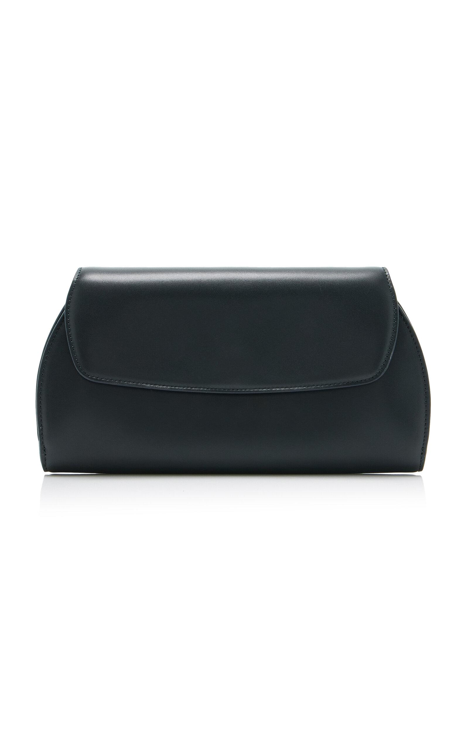 The Row Curved Leather Clutch - Moda Operandi by THE ROW