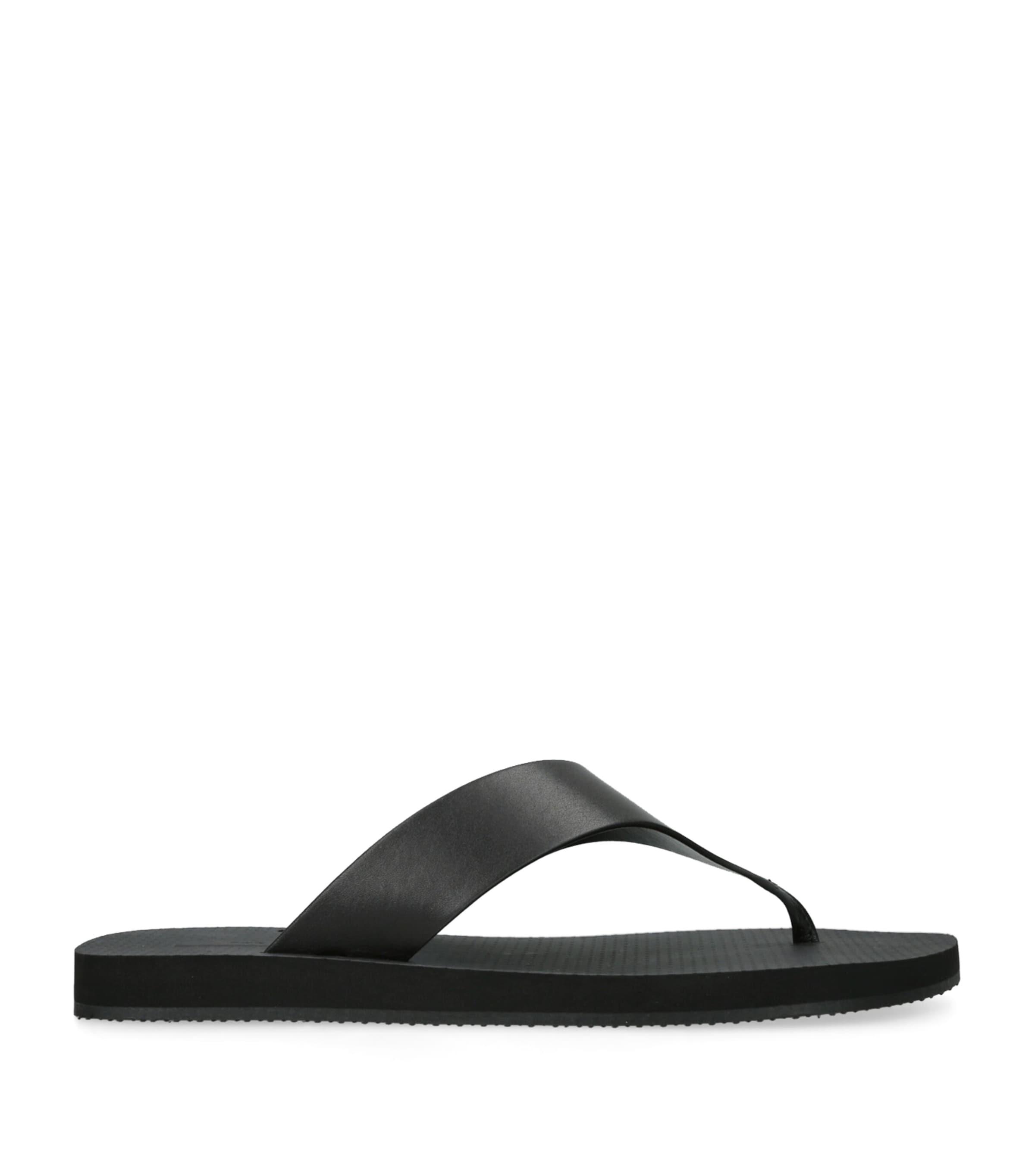 The Row Dune Classic Ginza Leather Flip Flops by THE ROW
