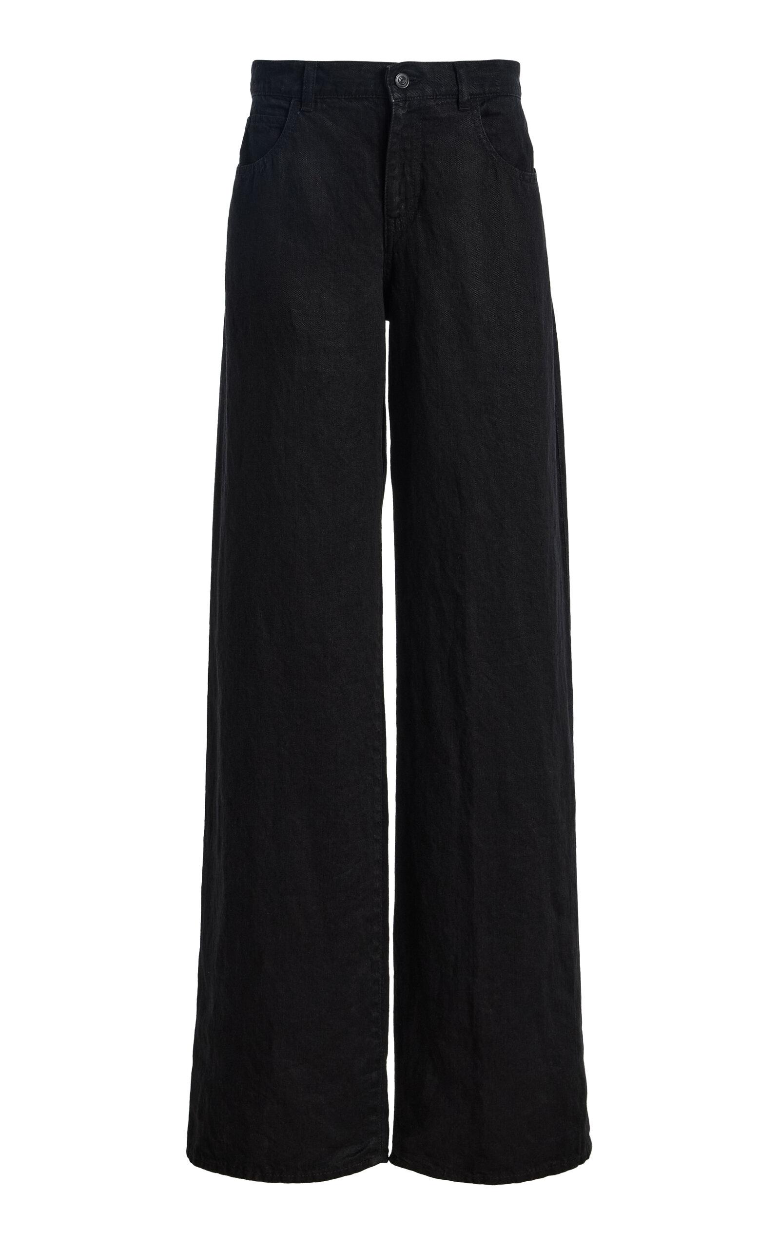 The Row Eglitta Linen Mid-Rise Straight-Leg Jeans - Moda Operandi by THE ROW