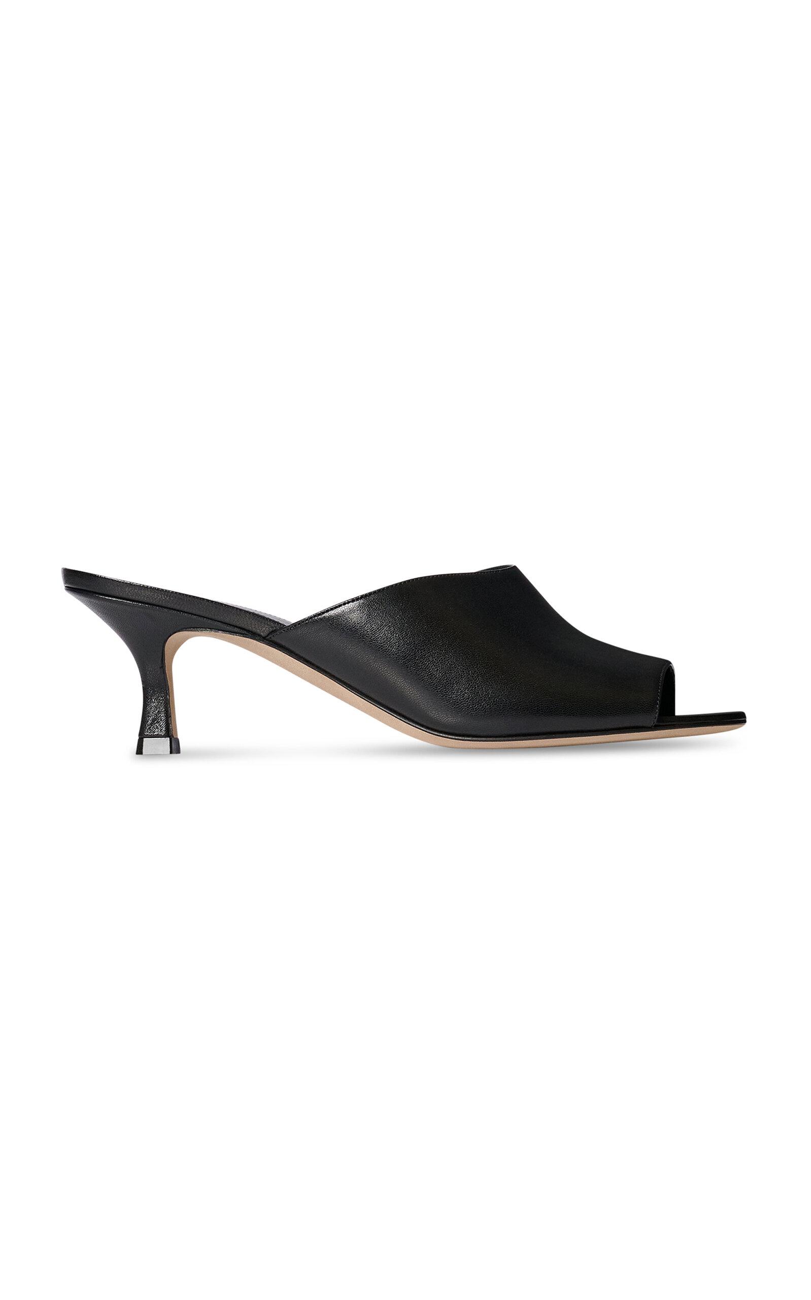The Row Ella Leather Kitten Mules - Moda Operandi by THE ROW