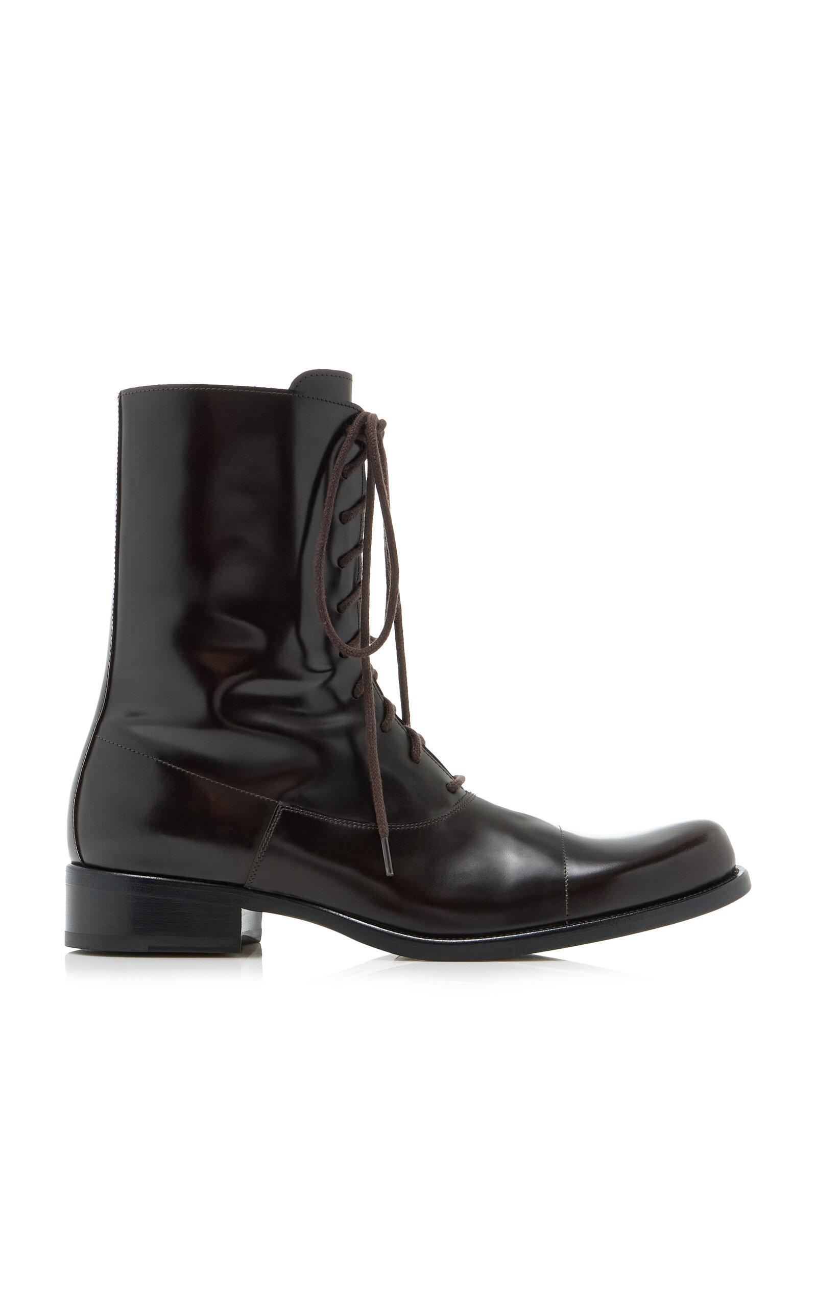 The Row Kai Lace-Up Leather Boots - Moda Operandi by THE ROW