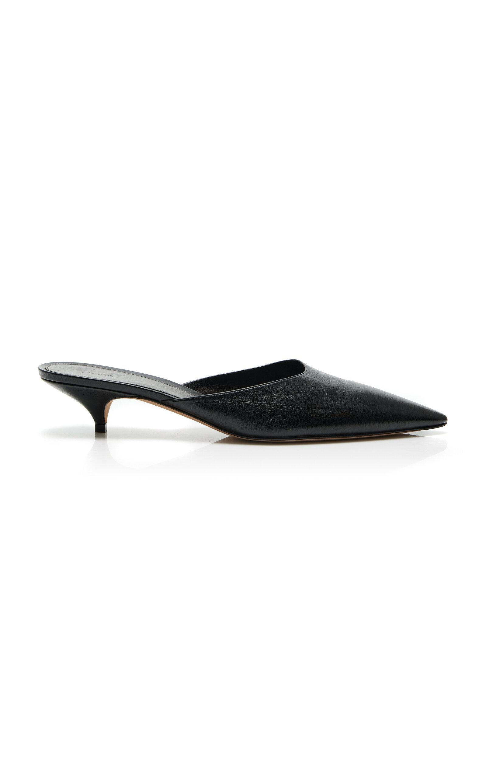 The Row Liisa II Leather Mules - Moda Operandi by THE ROW