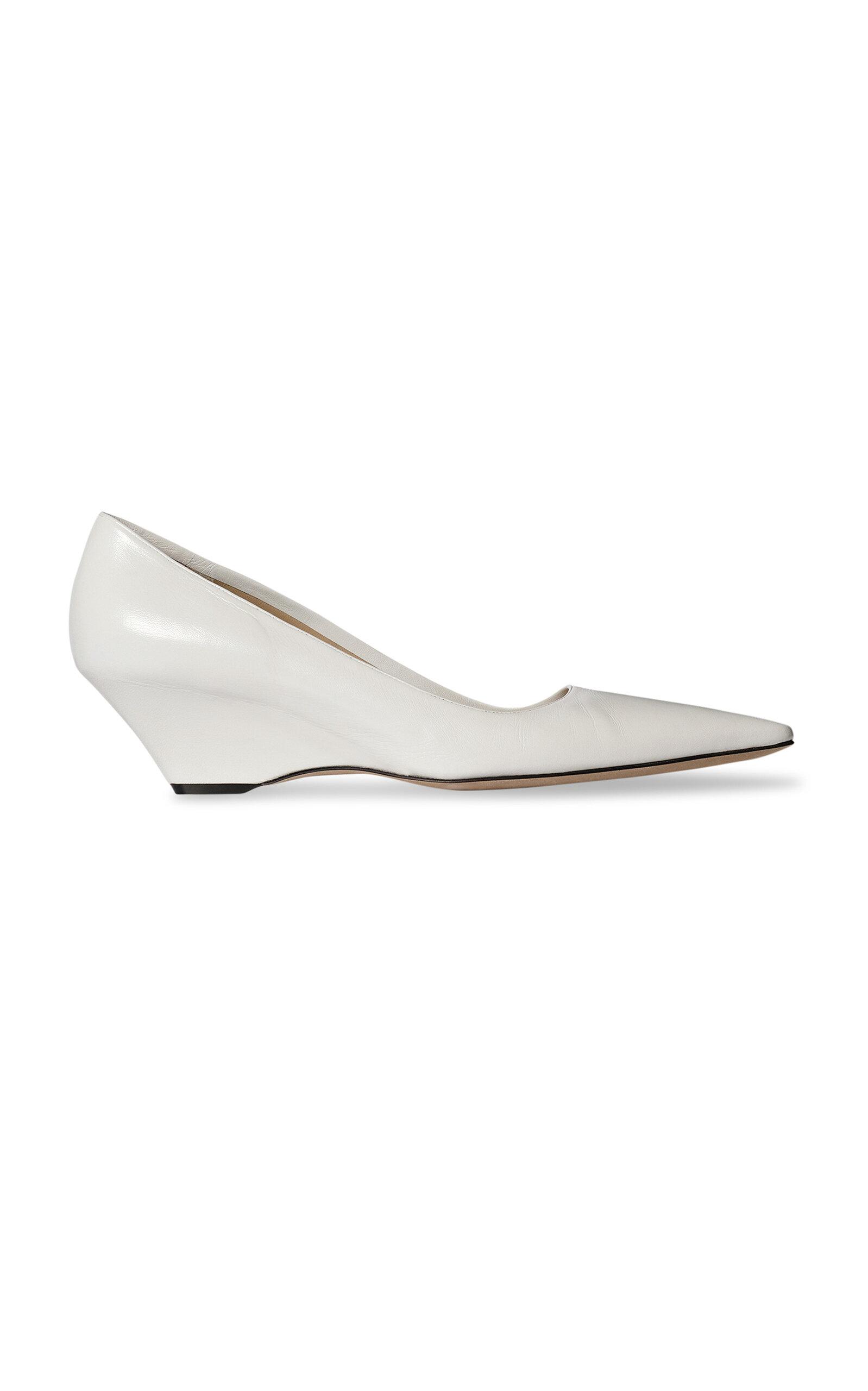 The Row Liisa Leather Wedge Pumps - Moda Operandi by THE ROW