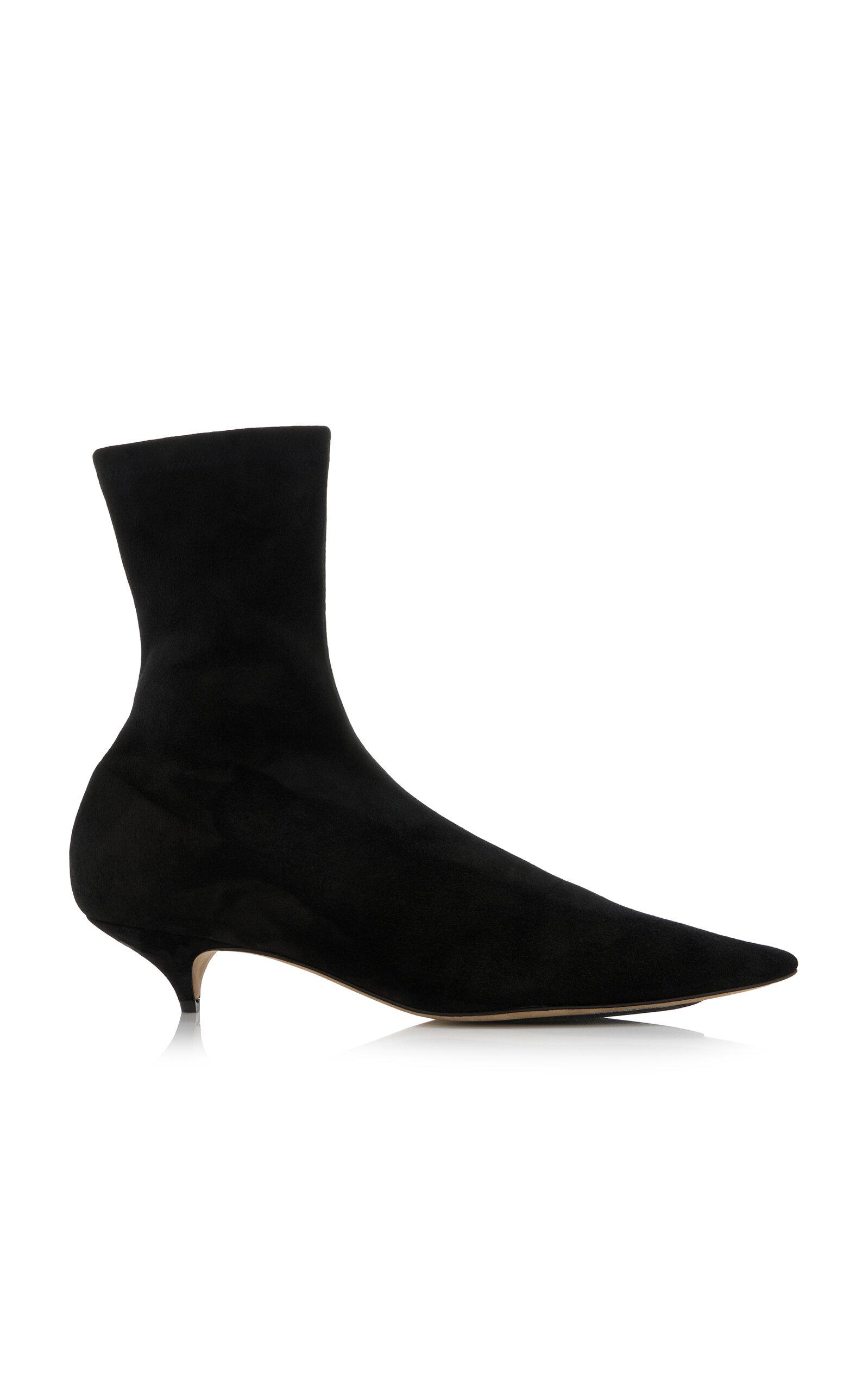 The Row Liisa Suede Booties - Moda Operandi by THE ROW