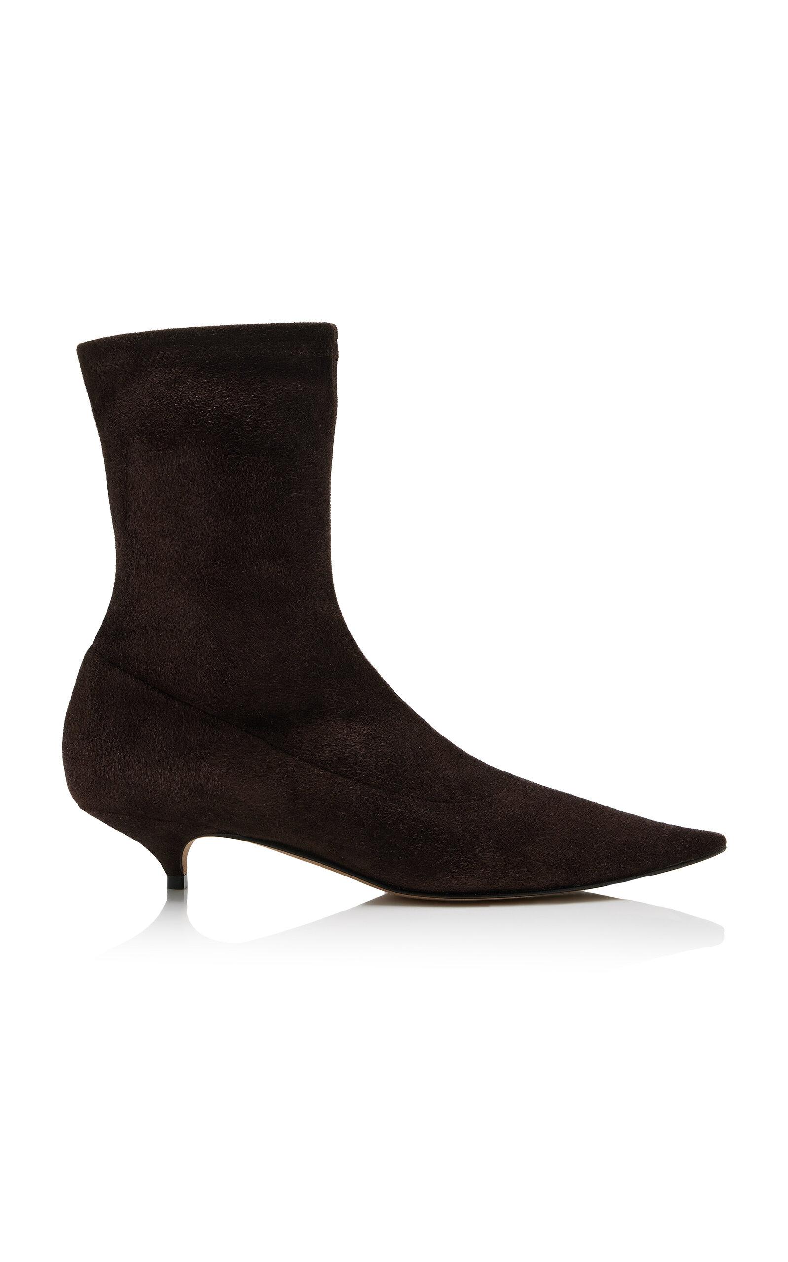 The Row Liisa Suede Booties - Moda Operandi by THE ROW