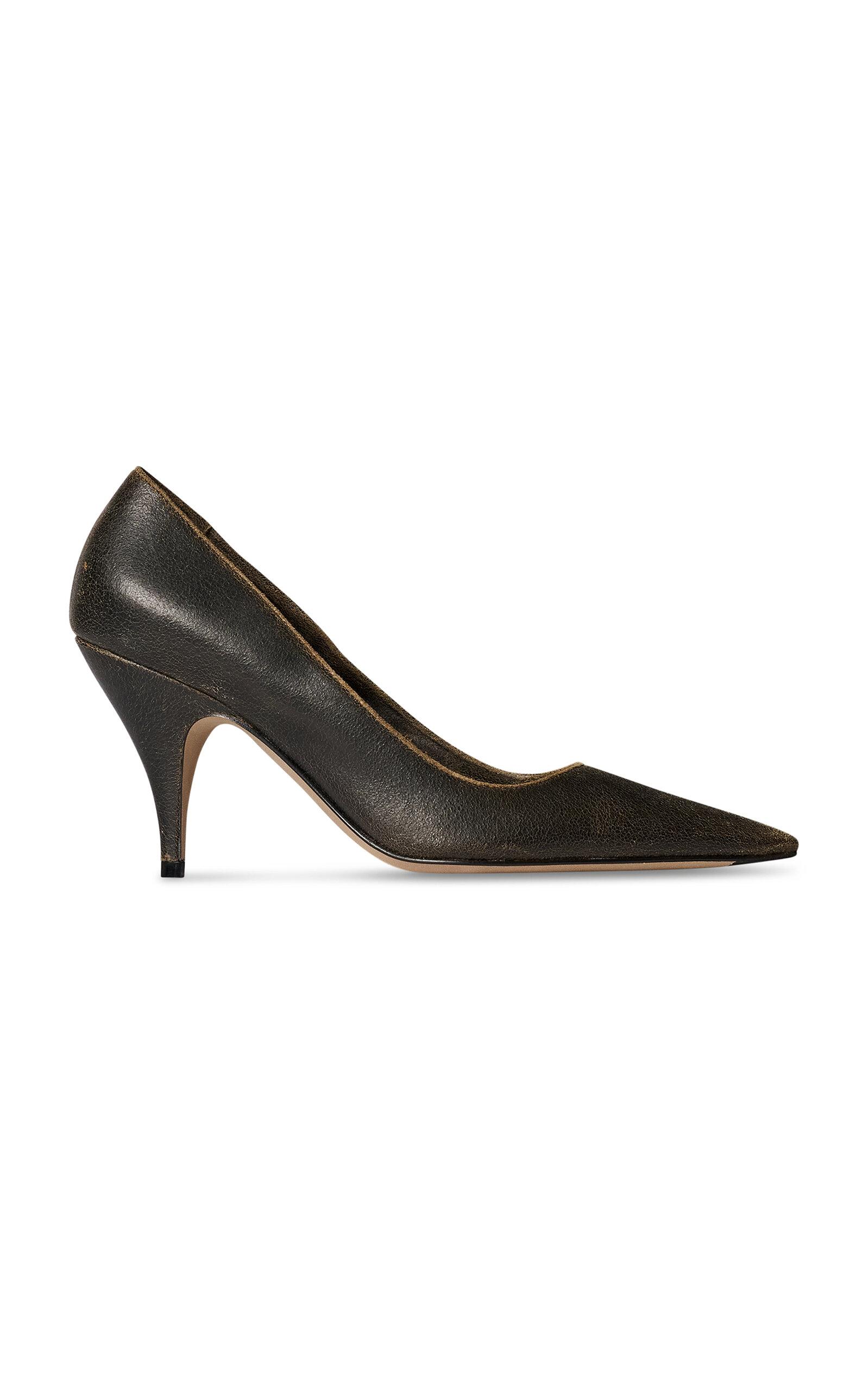 The Row Liisa Three Leather Pumps - Moda Operandi by THE ROW