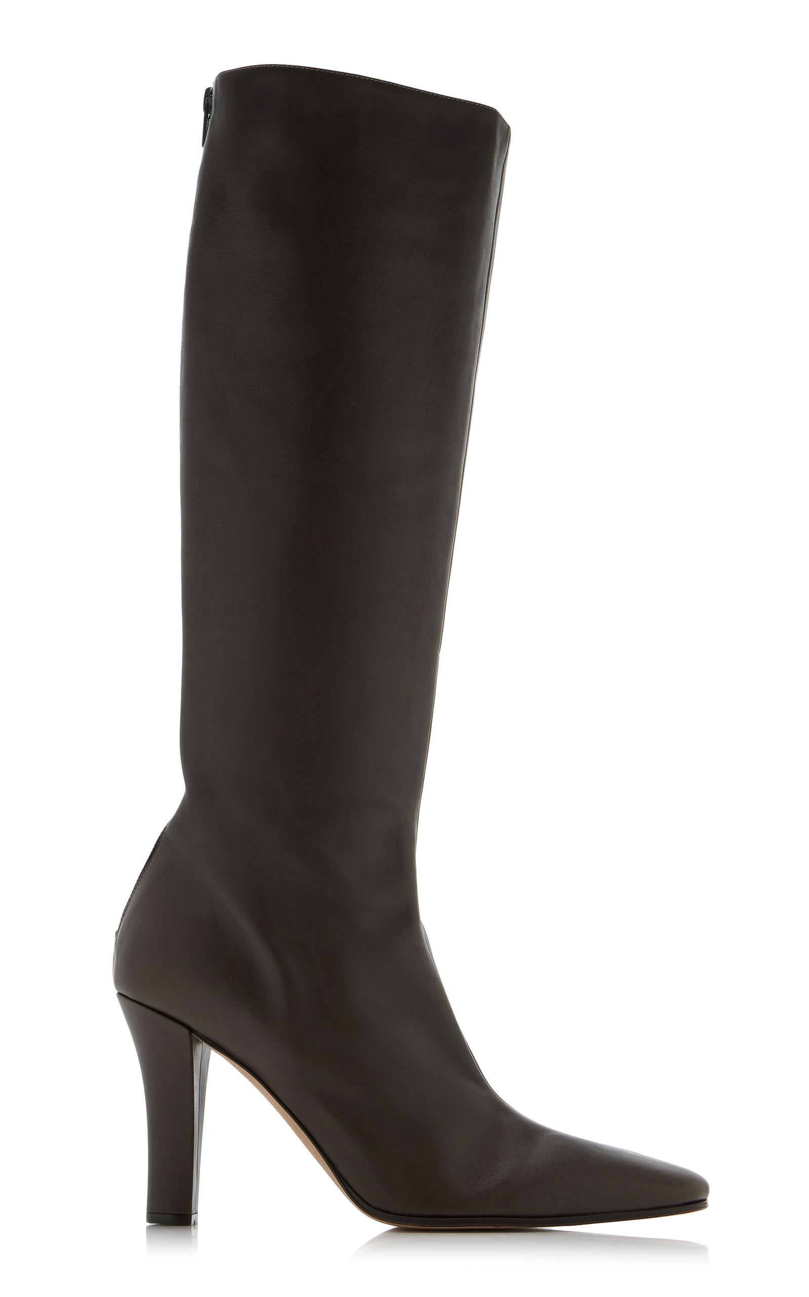 The Row Mona Leather Knee Boots - Moda Operandi by THE ROW