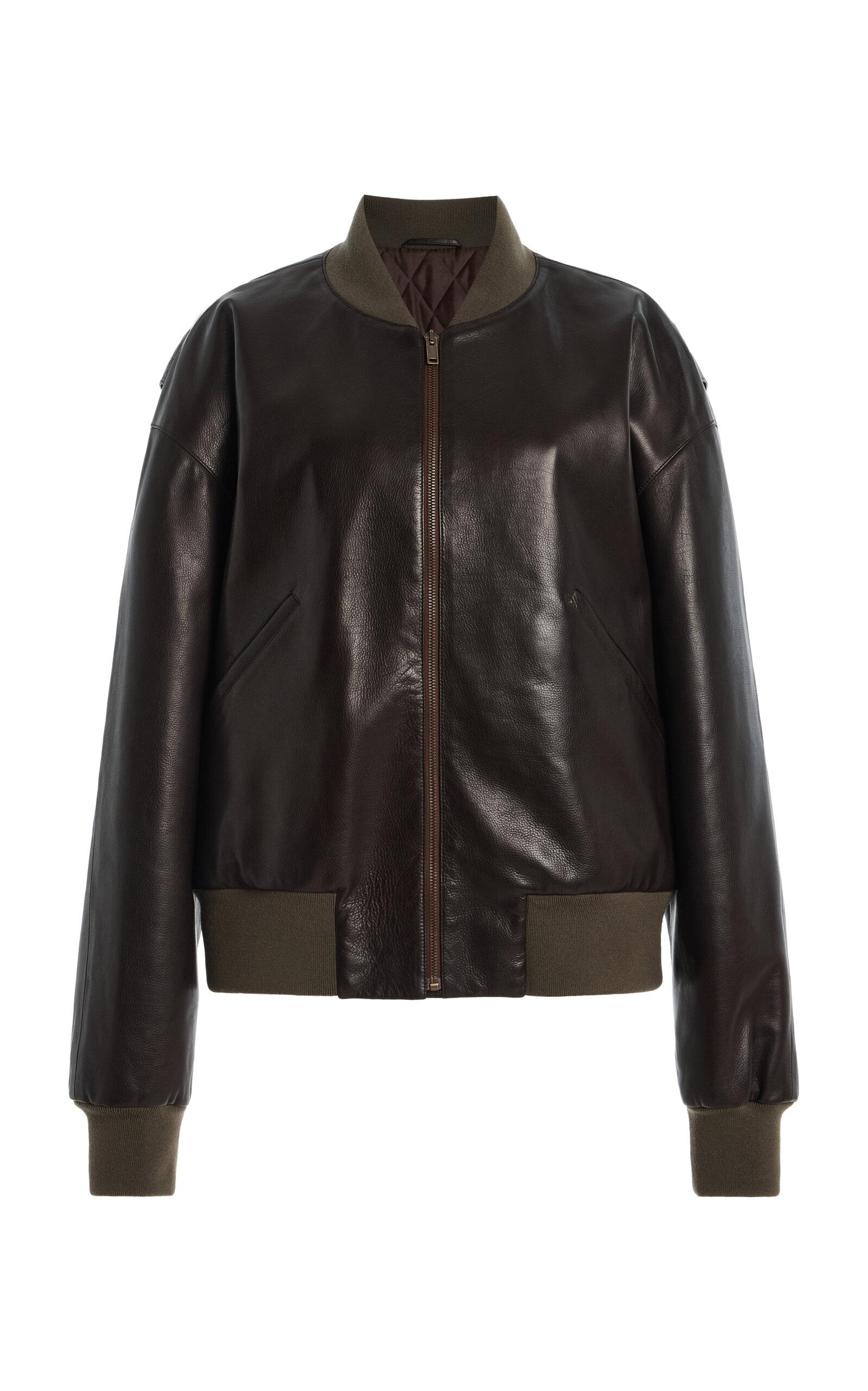 The Row Morisel Leather Bomber Jacket - Moda Operandi by THE ROW