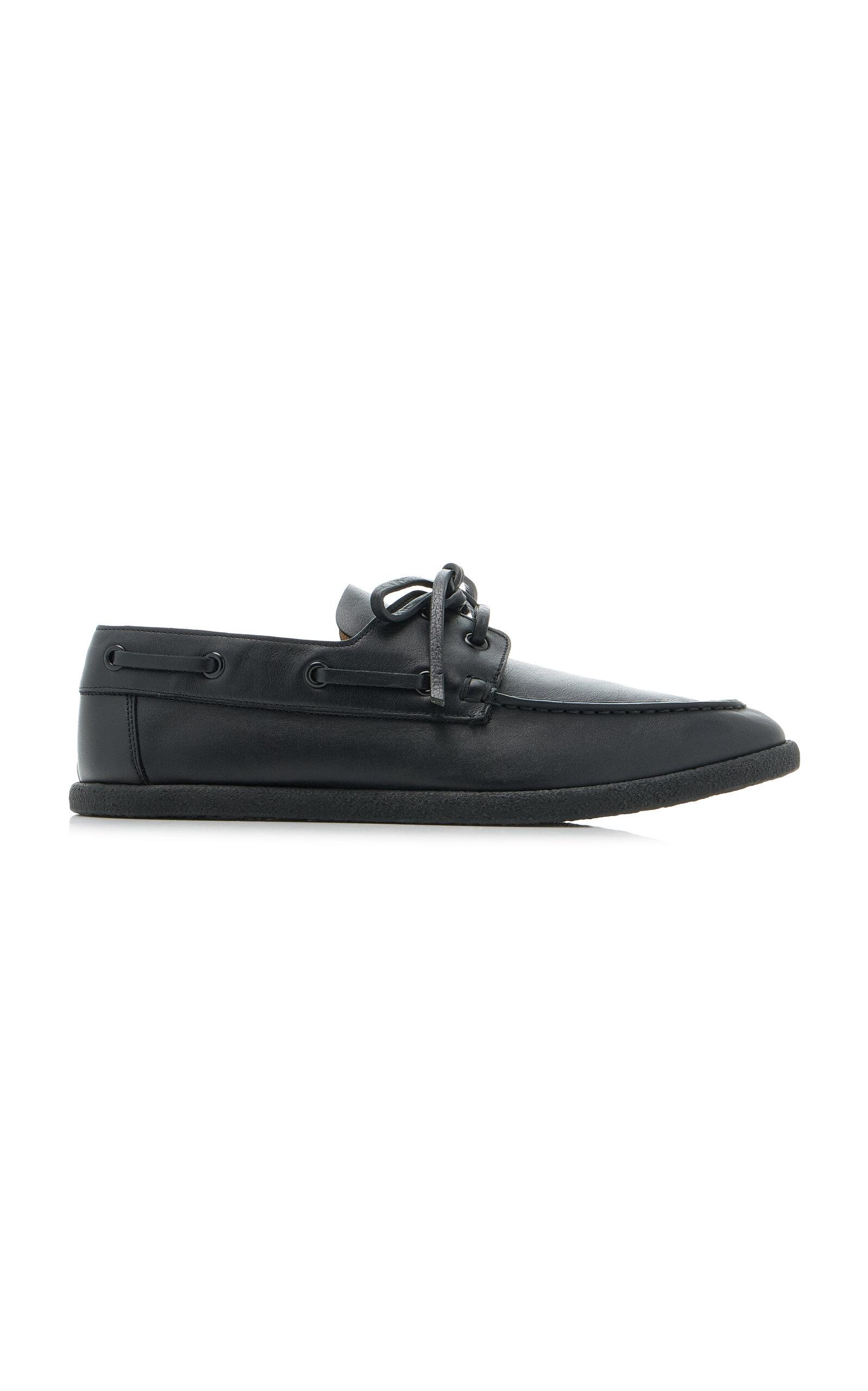 The Row Novus Leather Boat Shoes - Moda Operandi by THE ROW