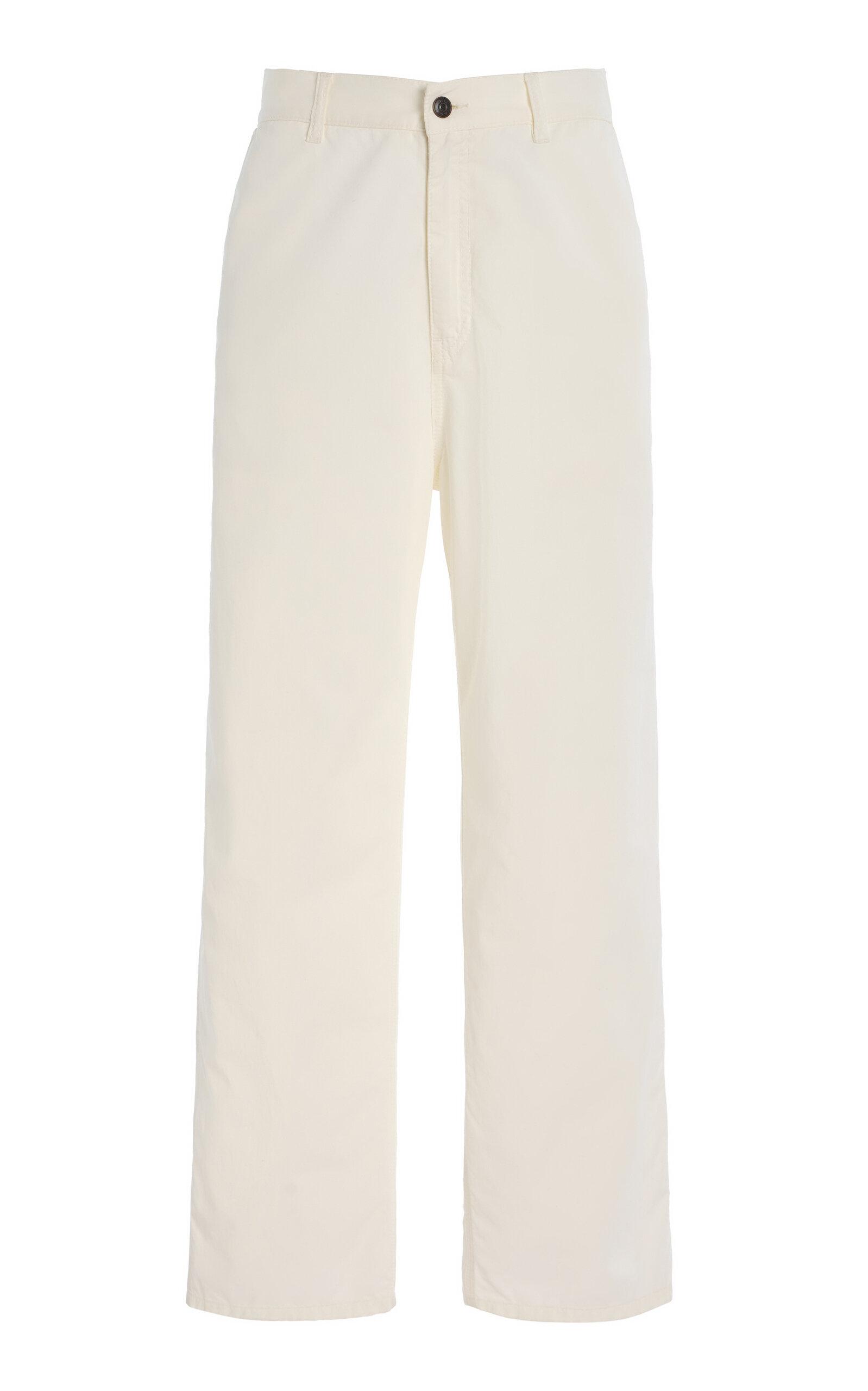 The Row Sharka Rigid Low-Rise Cotton-Cashmere Barrel Jeans - Moda Operandi by THE ROW