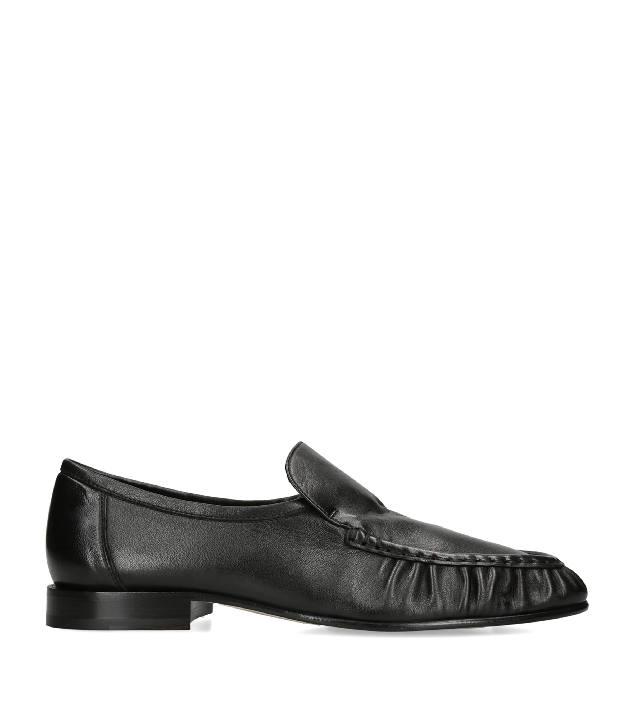 The Row Soft Moccasin Two Leather Loafers by THE ROW