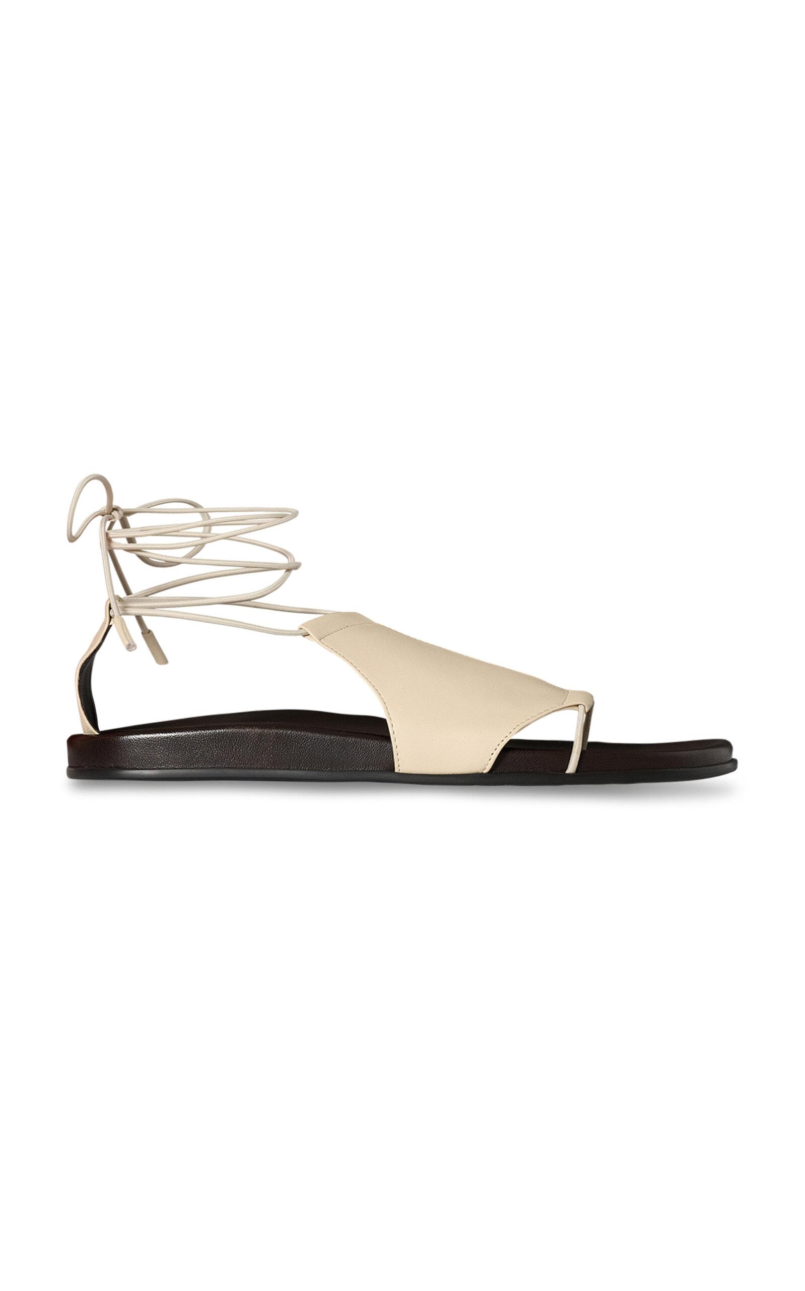 The Row Vivienne Lace-Up Leather Sandals - Moda Operandi by THE ROW